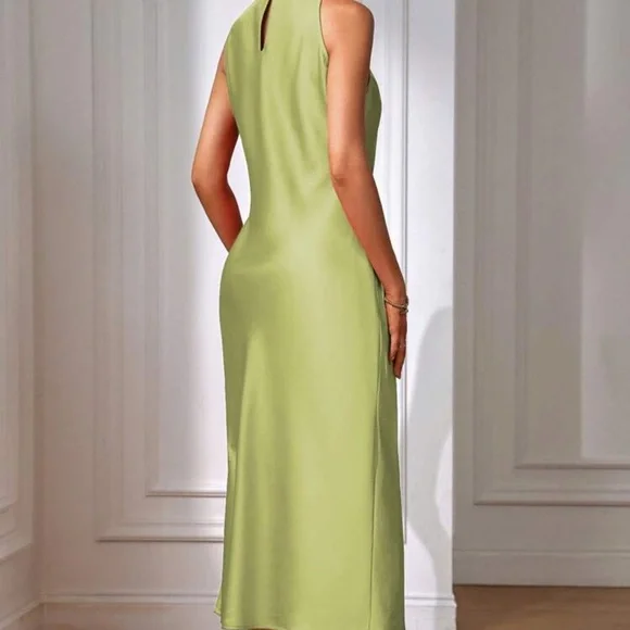 SHEIN Light Green Midi Dress - Picture 2 of 3